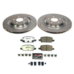 Power Stop K8874-26 Rear Z26 Street Warrior 1-Click Pad And Rotor Kit for 2017-2019 Tesla Model 3 Base, Long Range product image