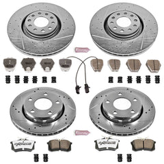 Power Stop K888-26 Z26 Extreme Street Warrior 1-Click Brake Kit (Front And Rear) for 2000-2002 Audi S4 product image