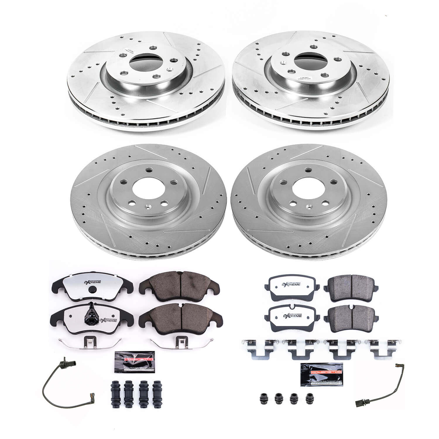 Power Stop K8883-26 Front And Rear Z26 Street Warrior 1-Click Pad And Rotor Kit for 2012-2013 Audi A6 product image