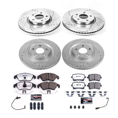 Power Stop K8883-26 Front And Rear Z26 Street Warrior 1-Click Pad And Rotor Kit for 2012-2013 Audi A6 product image