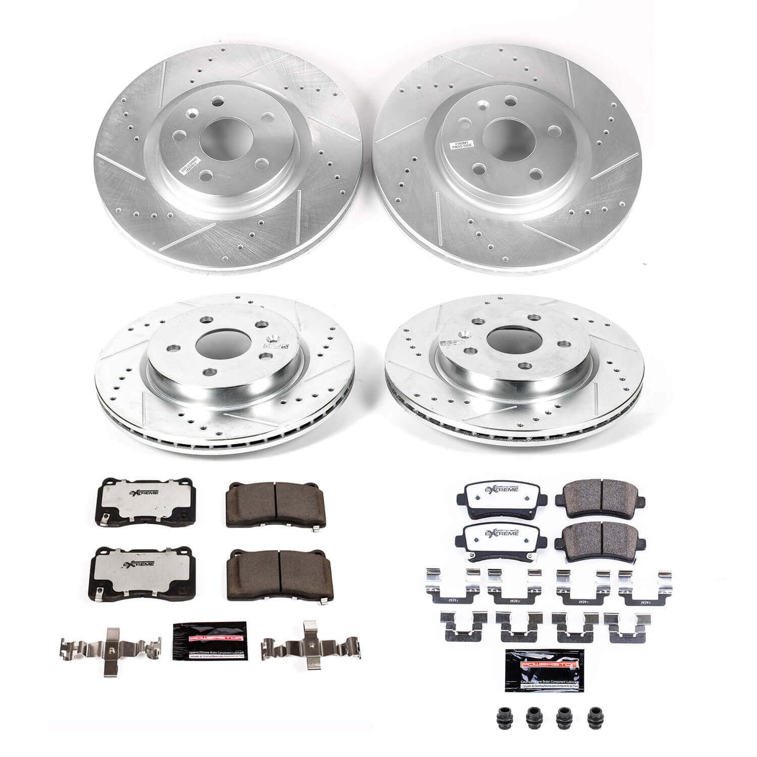 Power Stop K8885-26 Front And Rear Z26 Street Warrior 1-Click Pad And Rotor Kit for 2013-2019 Cadillac Xts product image