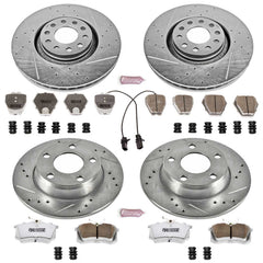 Power Stop K889-26 Z26 Extreme Street Warrior 1-Click Brake Kit (Front And Rear) for 2001-2005 Audi Allroad product image