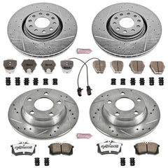 Power Stop K890-26 Z26 Extreme Street Warrior 1-Click Brake Kit (Front And Rear) for 2000-2001 Audi A6 product image