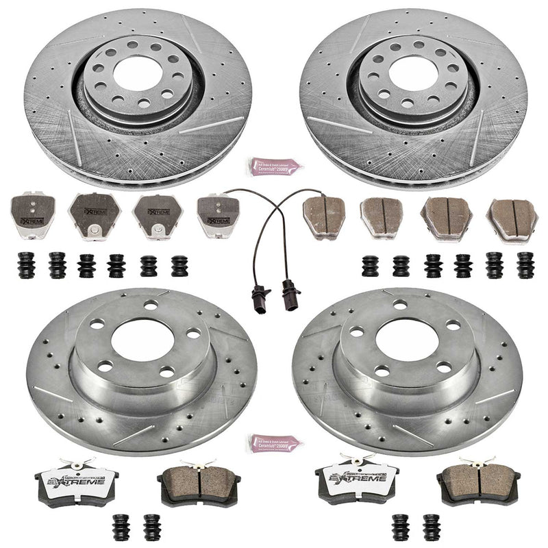 Power Stop K890-26 Z26 Extreme Street Warrior 1-Click Brake Kit (Front And Rear) for 2000-2001 Audi A6 product image