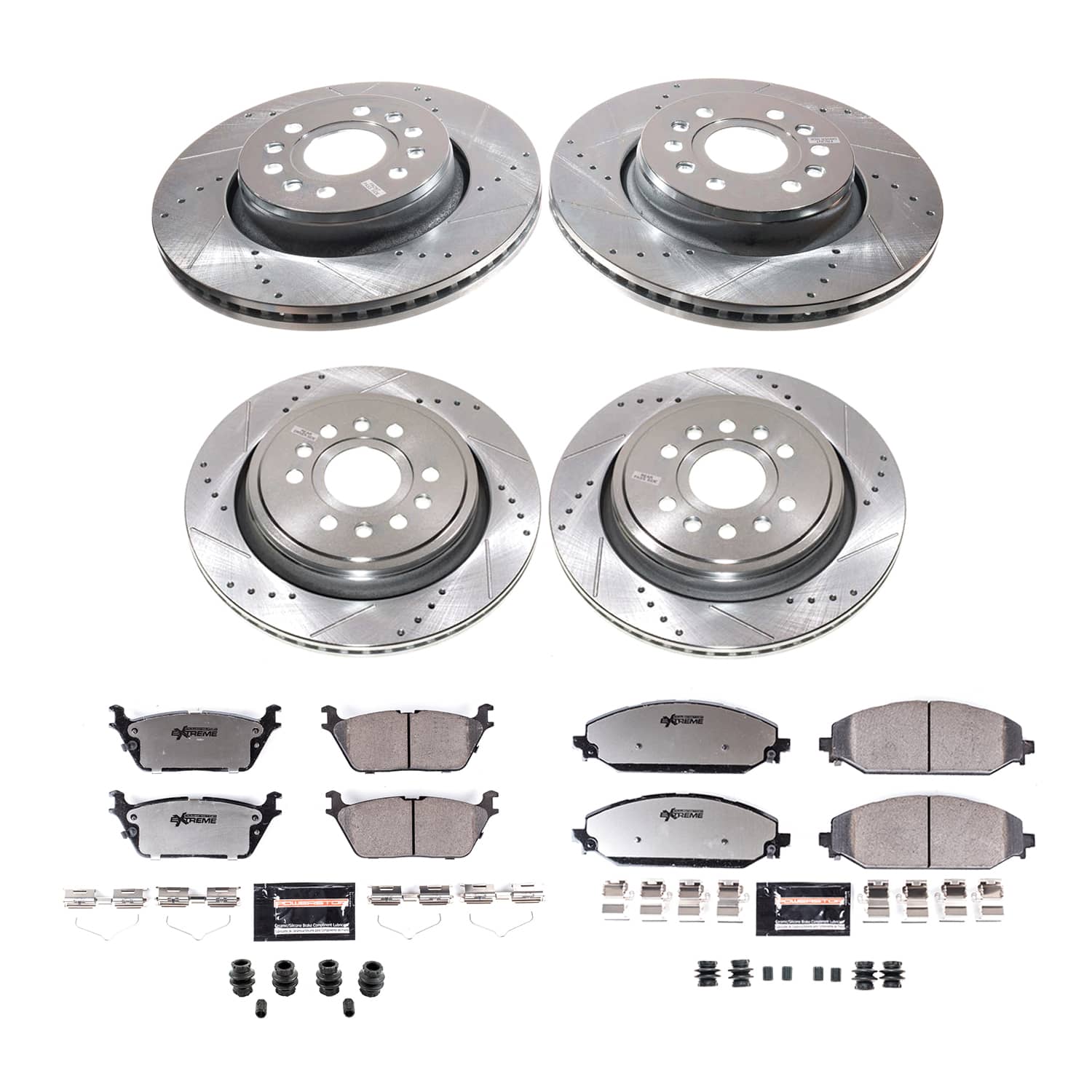 Power Stop K8902-36 - Front And Rear Z36 Truck And Tow Pad And Rotor Kit vehicle fitment brake part
