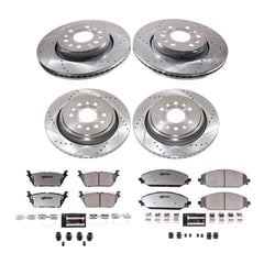Power Stop K8902-36 - Front And Rear Z36 Truck And Tow Pad And Rotor Kit vehicle fitment brake part