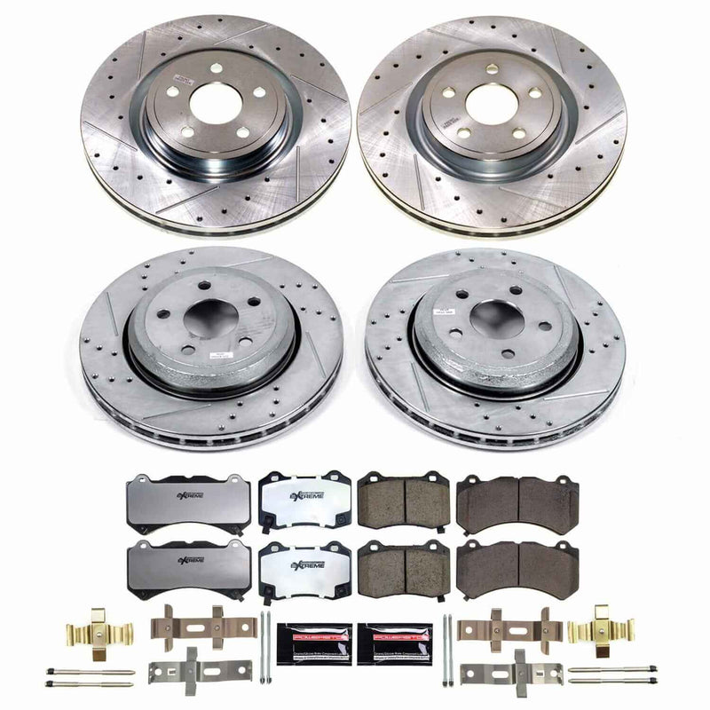 Power Stop K8903-26 - Front And Rear Z26 Street Warrior Pad And Rotor Kit vehicle fitment brake part