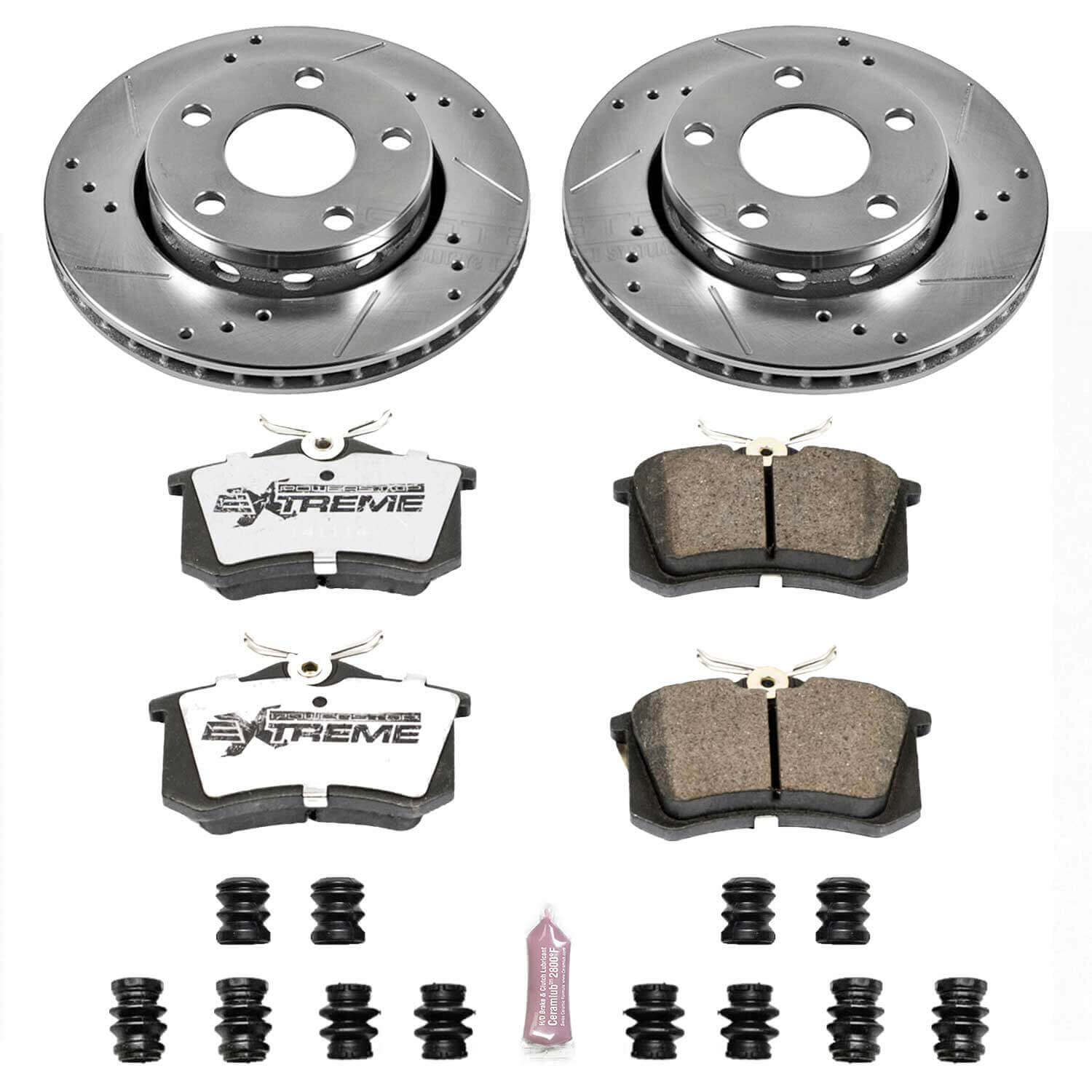 Power Stop K894-26 Z26 Extreme Street Warrior 1-Click Brake Kit (Rear) for 2000-2002 Audi S4 product image