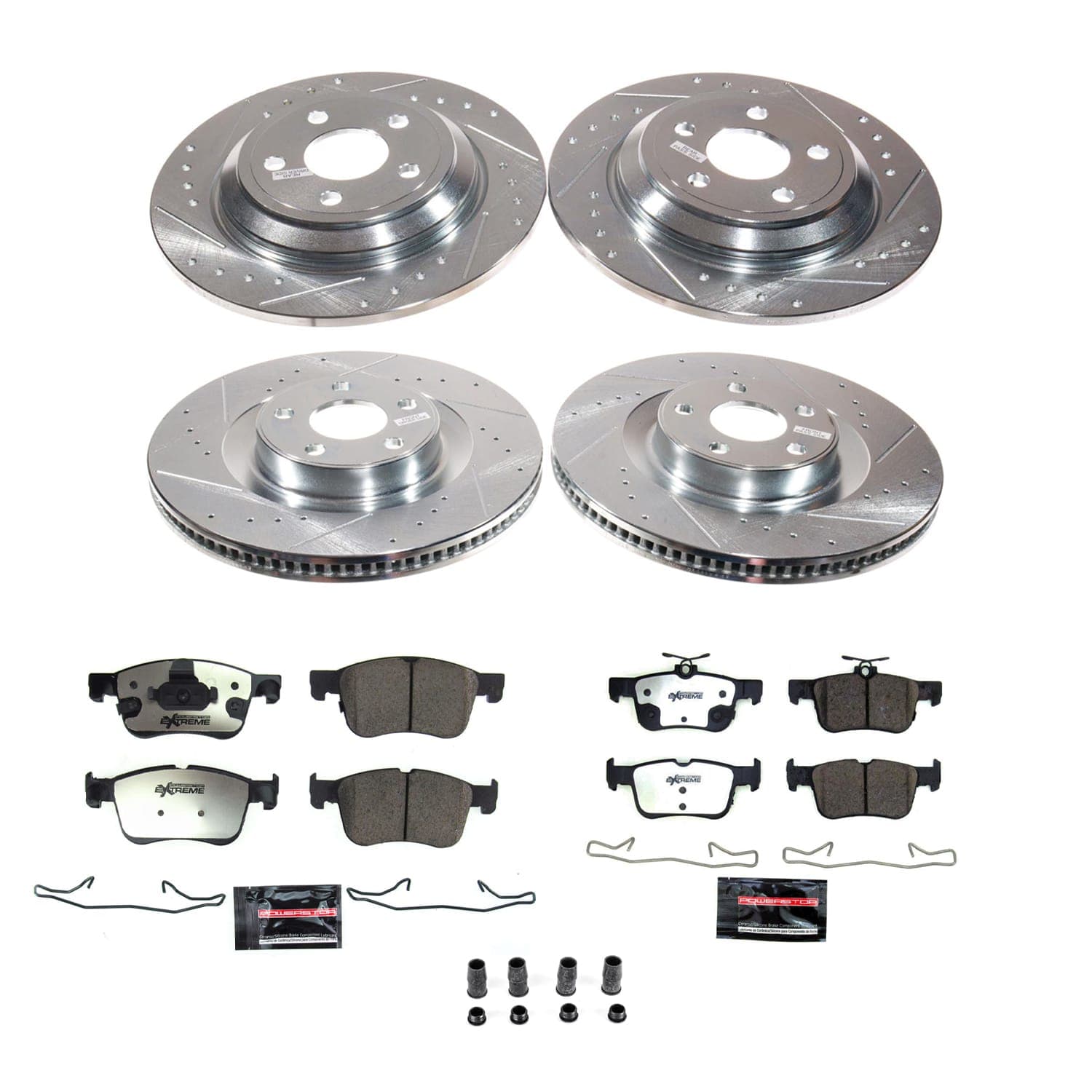 Power Stop K8940-36 - Front And Rear Z36 Truck And Tow Pad And Rotor Kit vehicle fitment brake part