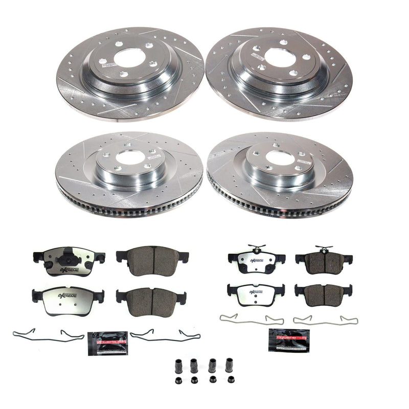 Power Stop K8940-36 - Front And Rear Z36 Truck And Tow Pad And Rotor Kit vehicle fitment brake part