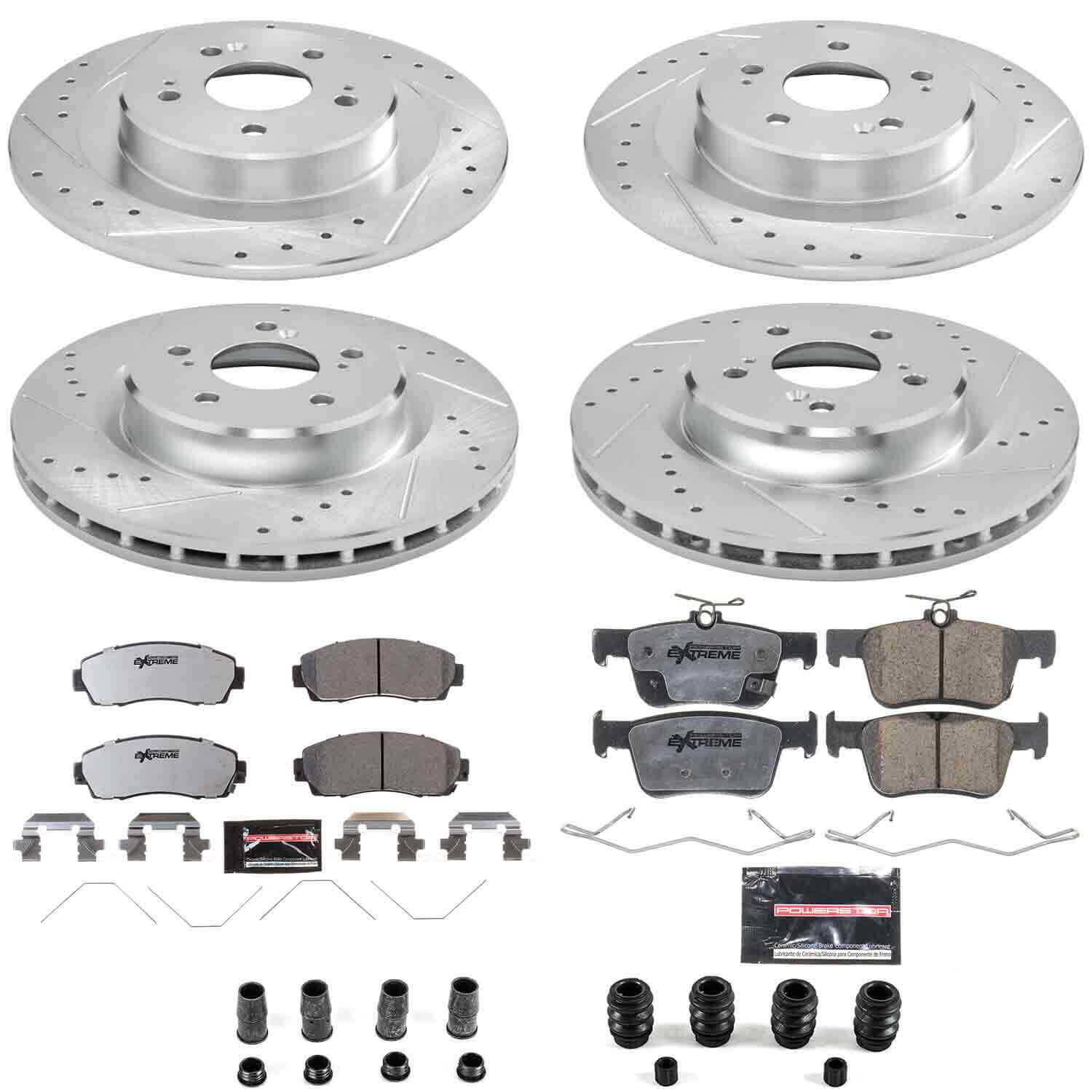 Power Stop K8944-26 Z26 Extreme Street Warrior 1-Click Pad And Rotor Kit for 2021-2025 Acura TLX Base, Sh-AWD product image