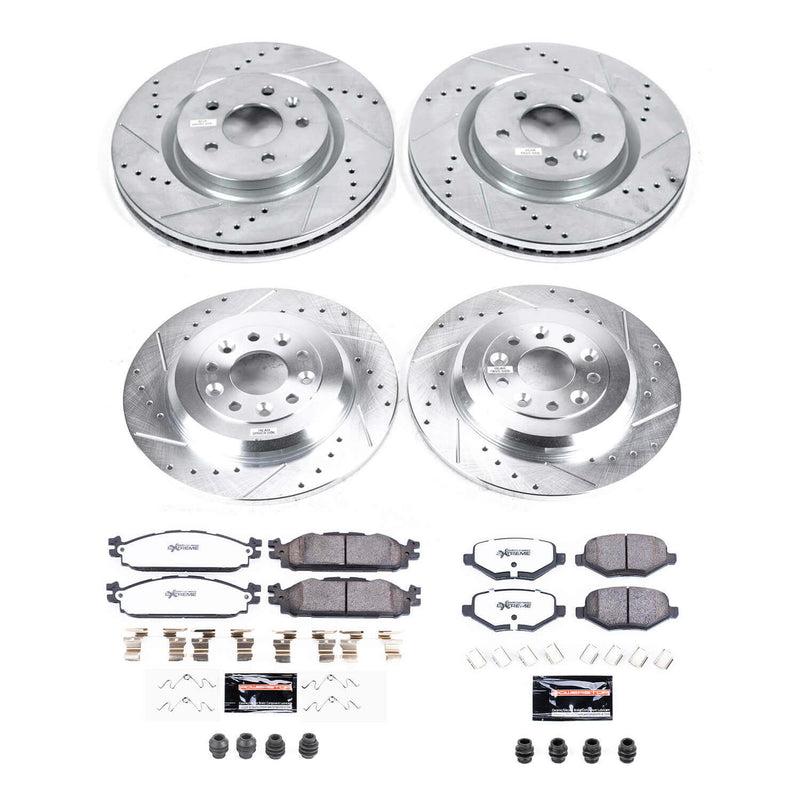 Power Stop K8971-36 Front And Rear Z36 Severe-Duty Truck And Tow 1-Click Pad And Rotor Kit for 2011-2019 Lincoln Mkt product image
