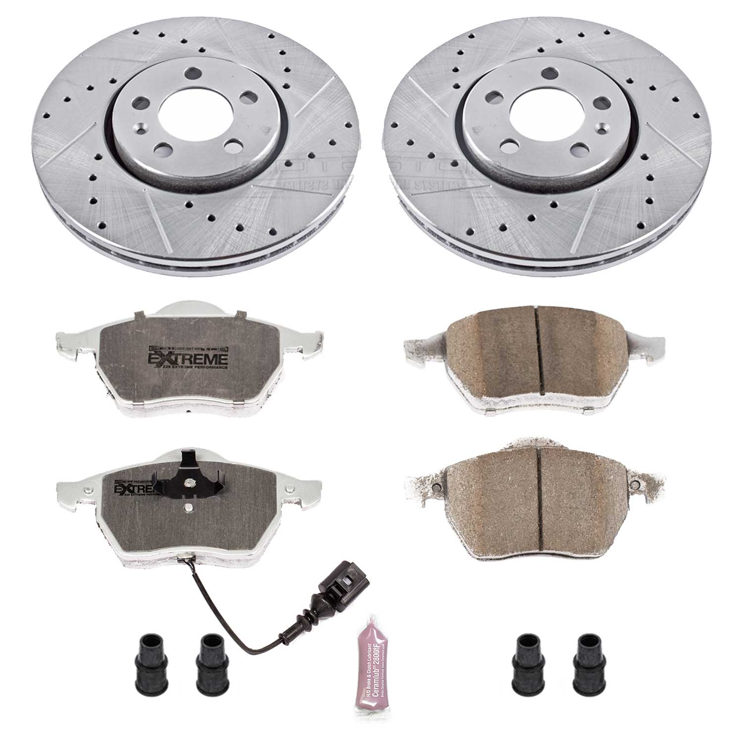Power Stop K898-26 Z26 Extreme Street Warrior 1-Click Brake Kit (Front) for 1999-2010 Volkswagen Beetle product image