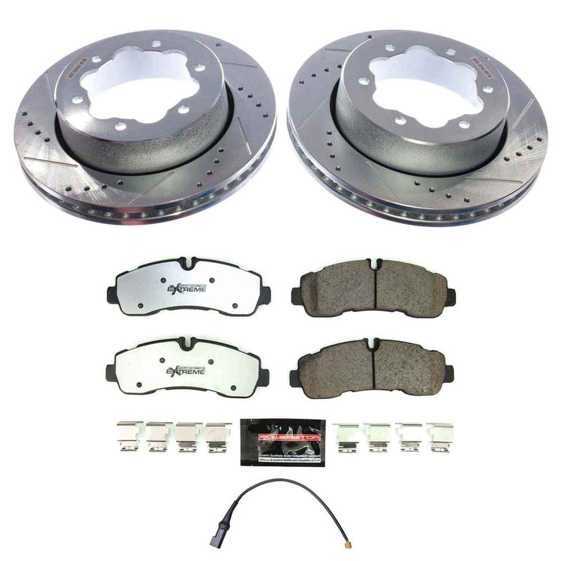 Power Stop K8981-36 Rear Z36 Truck And Tow Pad And Rotor Kit for 2020-2024 Ford TRANSIT-350 HD product image