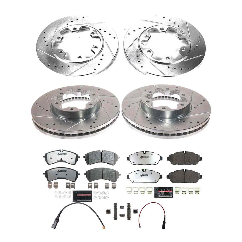 Power Stop K8983-36 Front And Rear Z36 Truck And Tow Pad And Rotor Kit for 2020-2024 Ford TRANSIT-350 HD product image