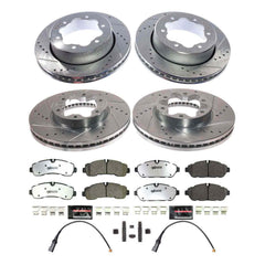 Power Stop K8984-36 Front And Rear Z36 Truck And Tow Pad And Rotor Kit for 2020-2024 Ford TRANSIT-350 HD product image