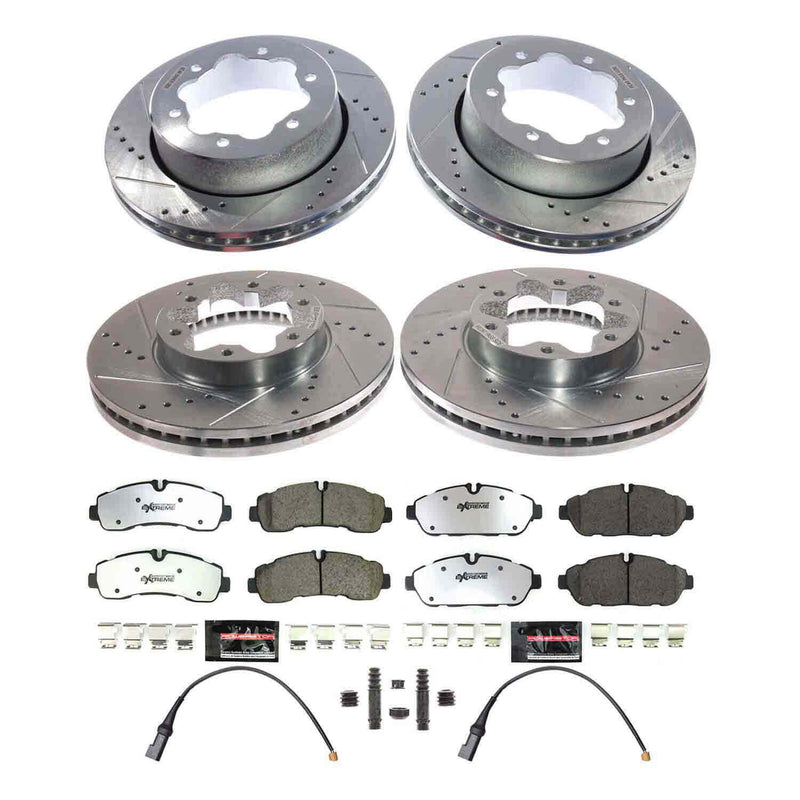 Power Stop K8984-36 Front And Rear Z36 Truck And Tow Pad And Rotor Kit for 2020-2024 Ford TRANSIT-350 HD product image
