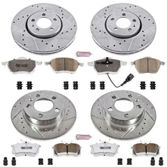 Power Stop K899-26 Z26 Extreme Street Warrior 1-Click Brake Kit (Front And Rear) for 1999-2010 Volkswagen Beetle product image
