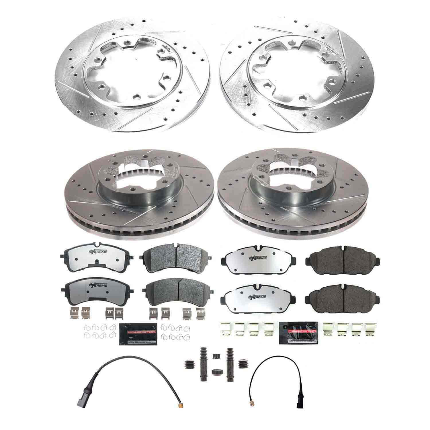 Power Stop K8998-36 Front And Rear Z36 Truck And Tow Pad And Rotor Kit for 2021-2024 Ford TRANSIT-150 product image