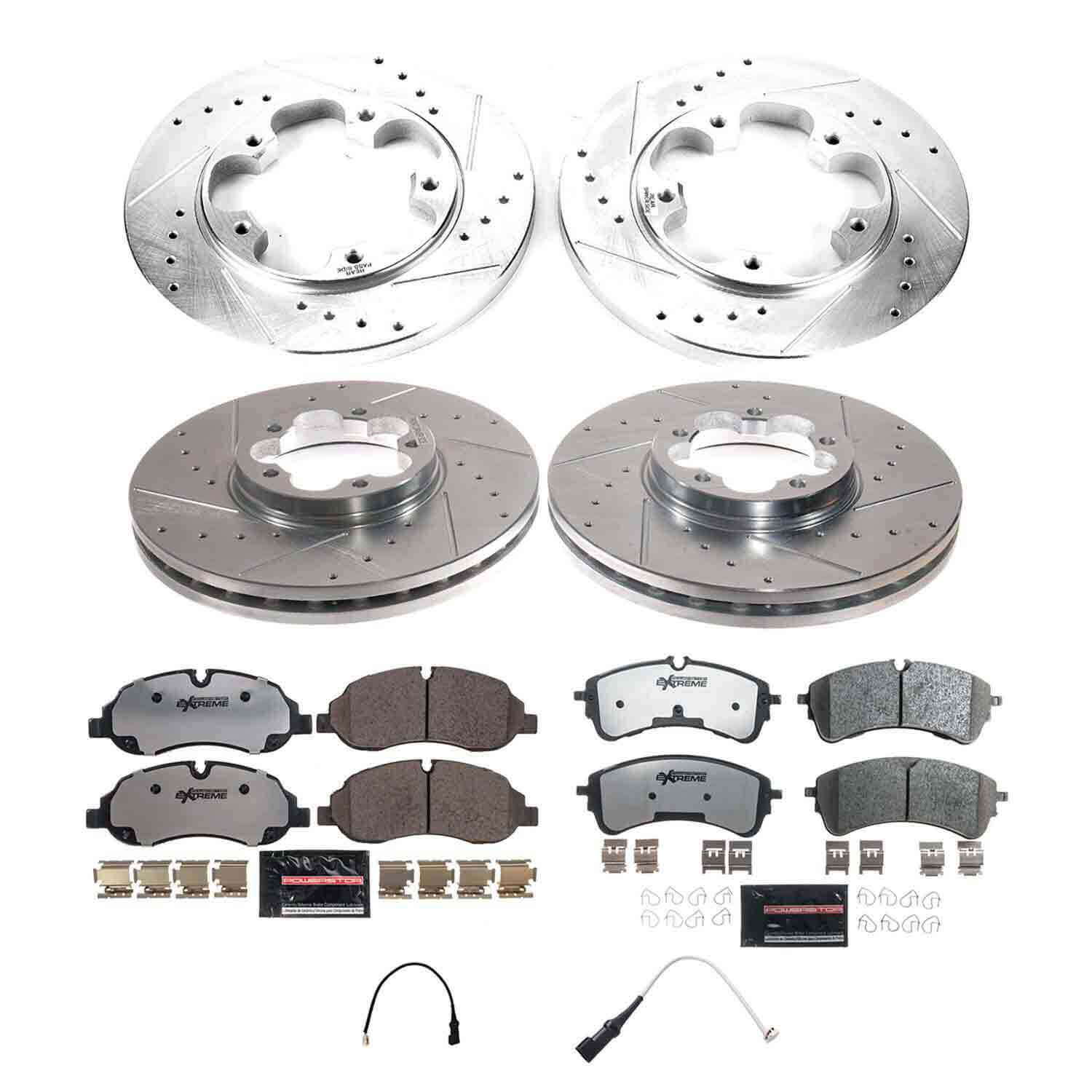 Power Stop K8999-36 Front And Rear Z36 Truck And Tow Pad And Rotor Kit for 2020 Ford TRANSIT-150 product image