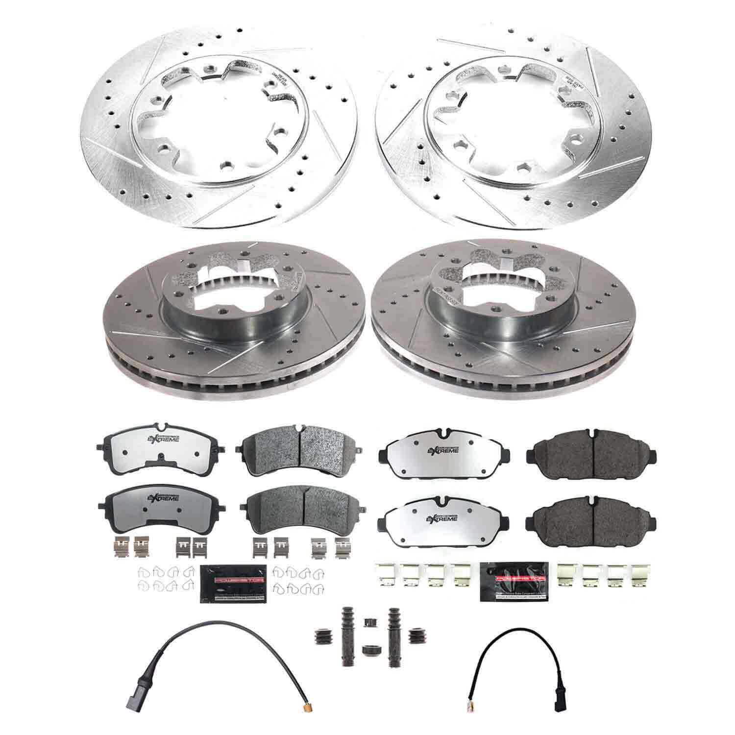 Power Stop K9001-36 Front And Rear Z36 Truck And Tow Pad And Rotor Kit for 2020 Ford TRANSIT-150 product image
