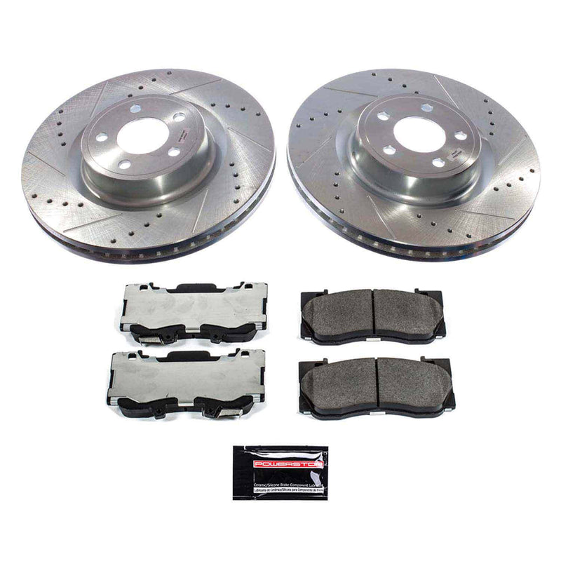 Power Stop K9029-26 Front Z26 Extreme Street Warrior 1-Click Pad And Rotor Kit for 2021-2023 Ford Mustang Ecoboost, Ecoboost Premium, GT, GT Premium, Mach 1 product image