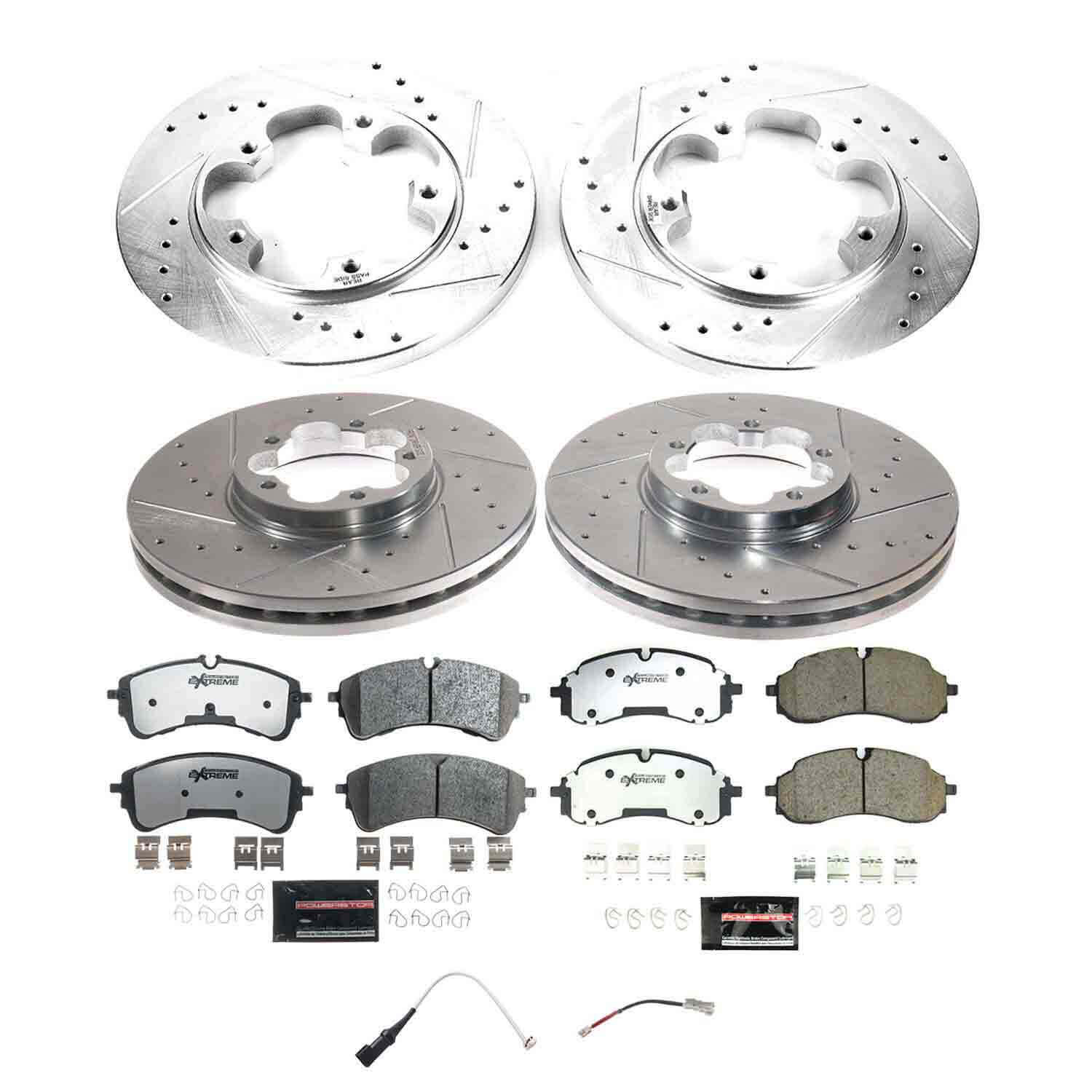 Power Stop K9056-36 Front And Rear Z36 Truck And Tow Pad And Rotor Kit for 2022-2024 Ford TRANSIT-150 product image