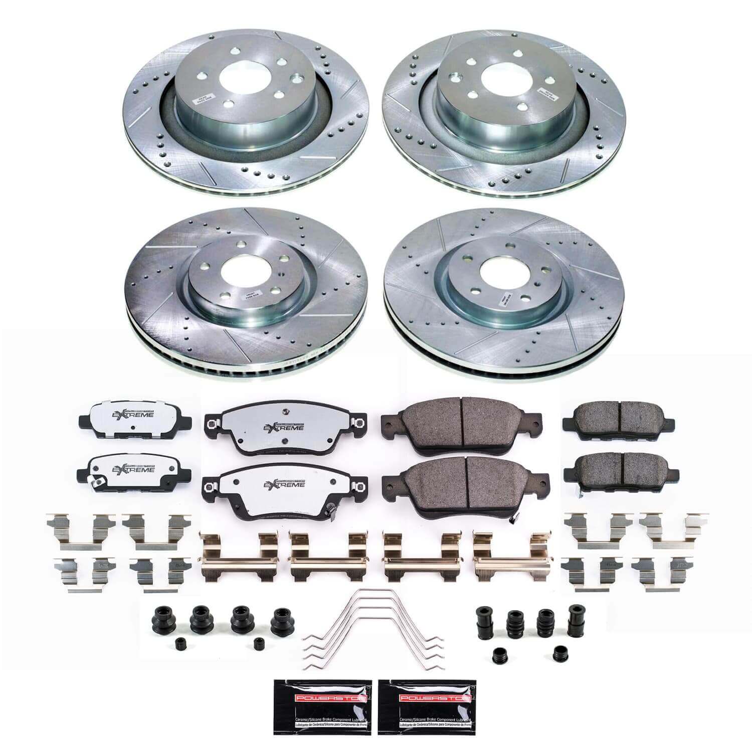 Power Stop K9063-26 - Front And Rear Z26 Street Warrior Pad And Rotor Kit vehicle fitment brake part