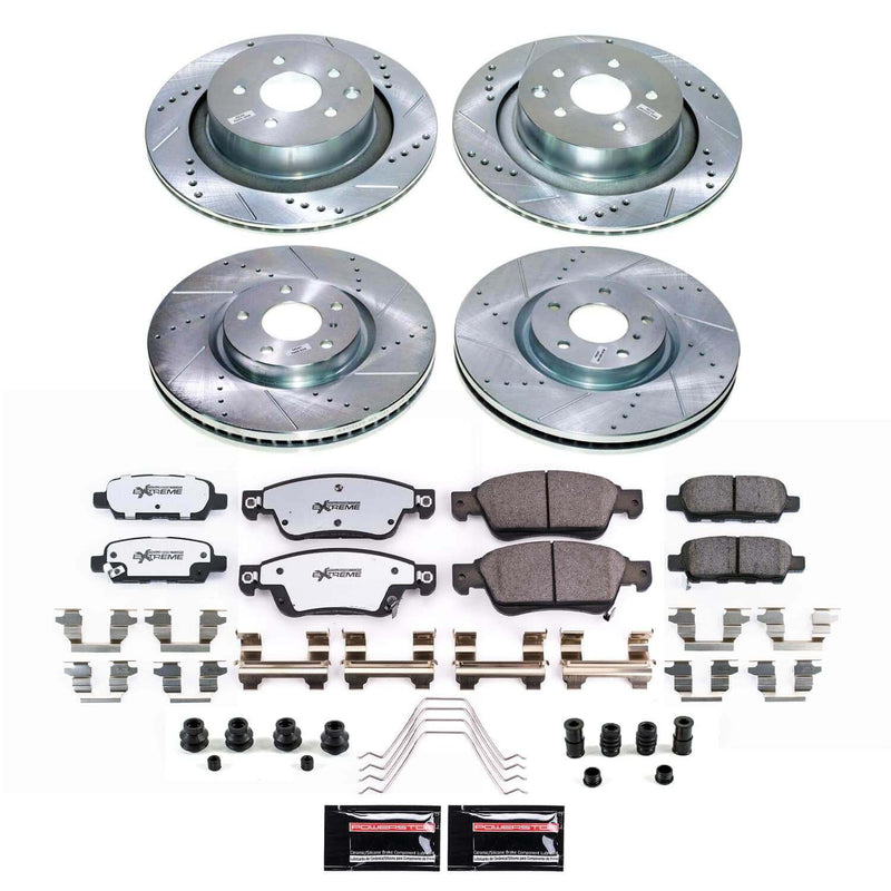 Power Stop K9063-26 - Front And Rear Z26 Street Warrior Pad And Rotor Kit vehicle fitment brake part