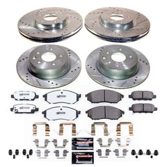 Power Stop K9065-26 - Front And Rear Z26 Street Warrior Pad And Rotor Kit vehicle fitment brake part