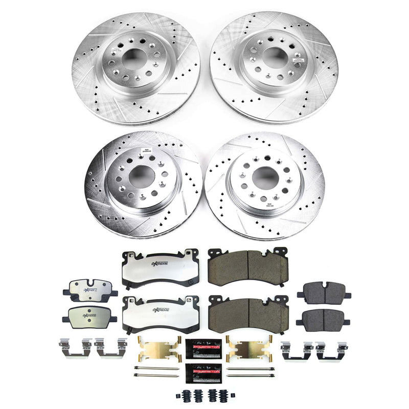 Power Stop K9092-36 - Front And Rear Z36 Truck And Tow Pad And Rotor Kit vehicle fitment brake part