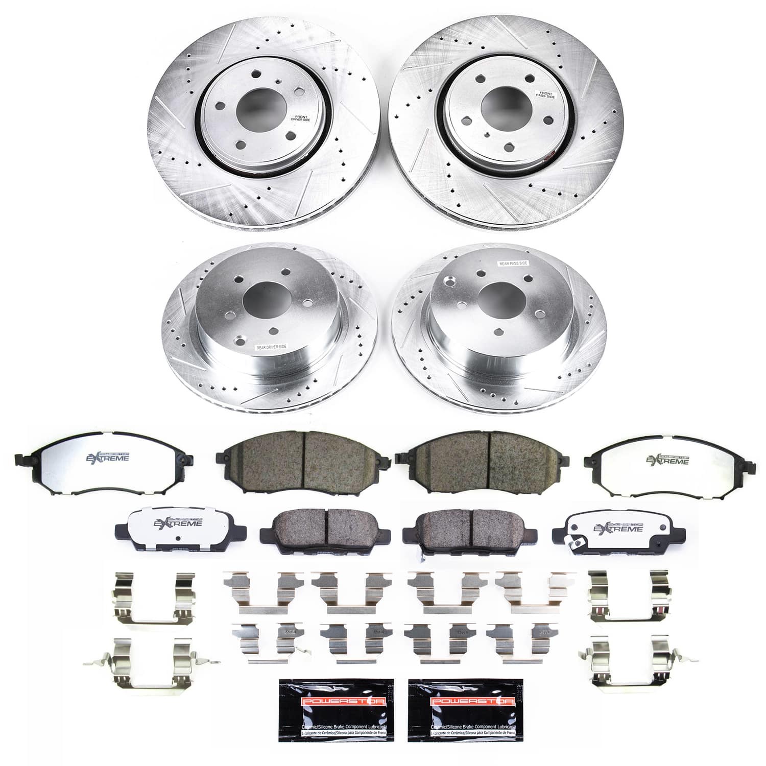 Power Stop K9135-26 - Front And Rear Z26 Street Warrior Pad And Rotor Kit vehicle fitment brake part