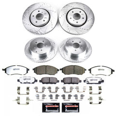 Power Stop K9135-26 - Front And Rear Z26 Street Warrior Pad And Rotor Kit vehicle fitment brake part