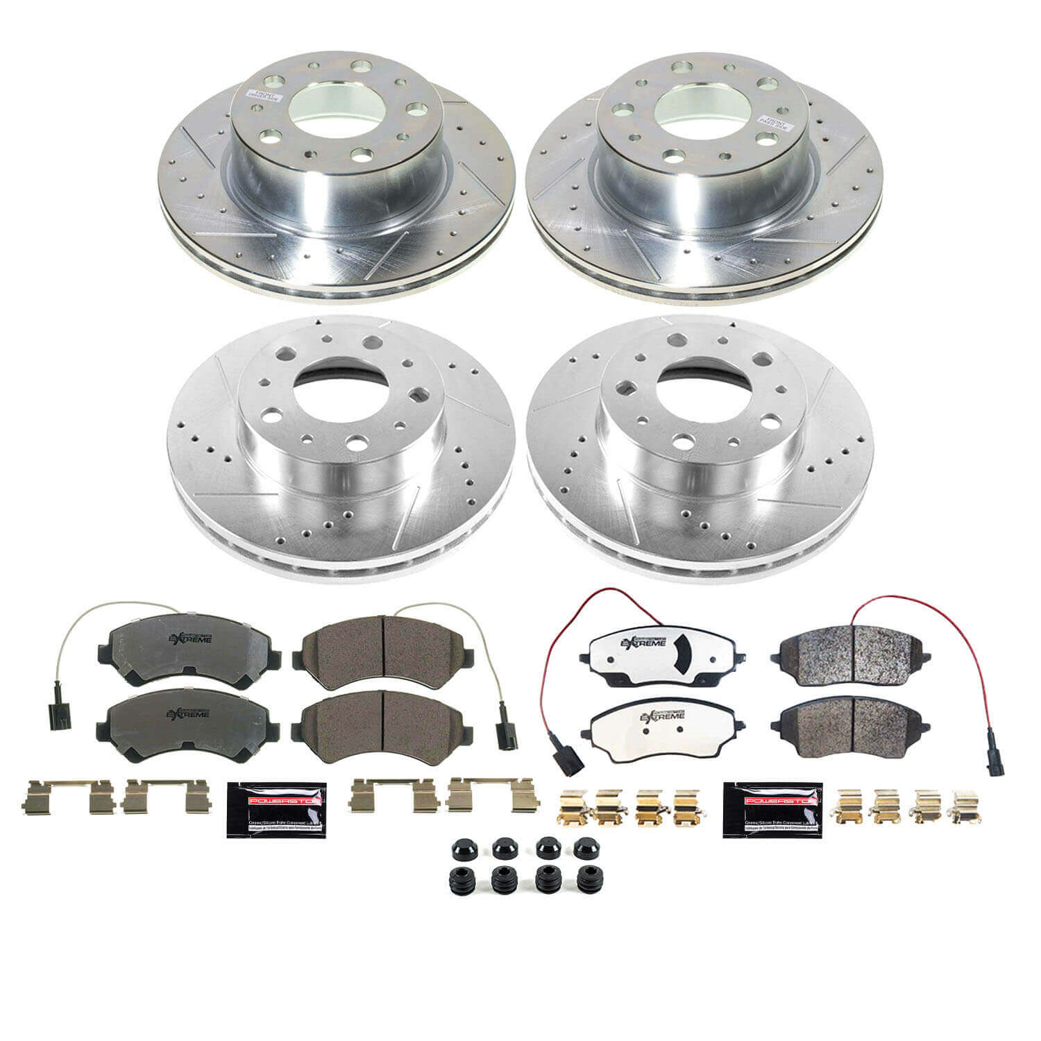 Power Stop K9139-36 - Front And Rear Z36 Severe-Duty Truck And Tow 1-Click Pad And Rotor Kit vehicle fitment brake part