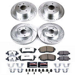 Power Stop K9141-26 - Front And Rear Z26 Street Warrior Pad And Rotor Kit vehicle fitment brake part