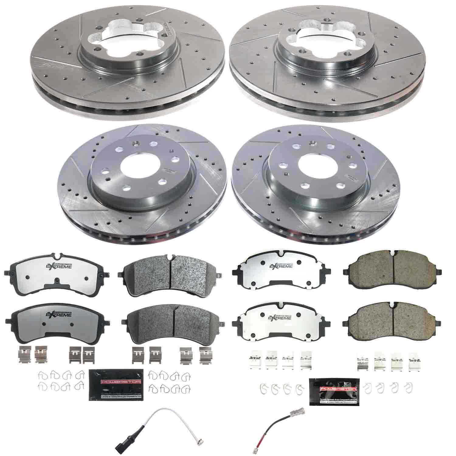 Power Stop K9156-36 Front And Rear Z36 Extreme Truck And Tow Pad And Rotor Kit for 2022-2024 Ford E-Transit product image