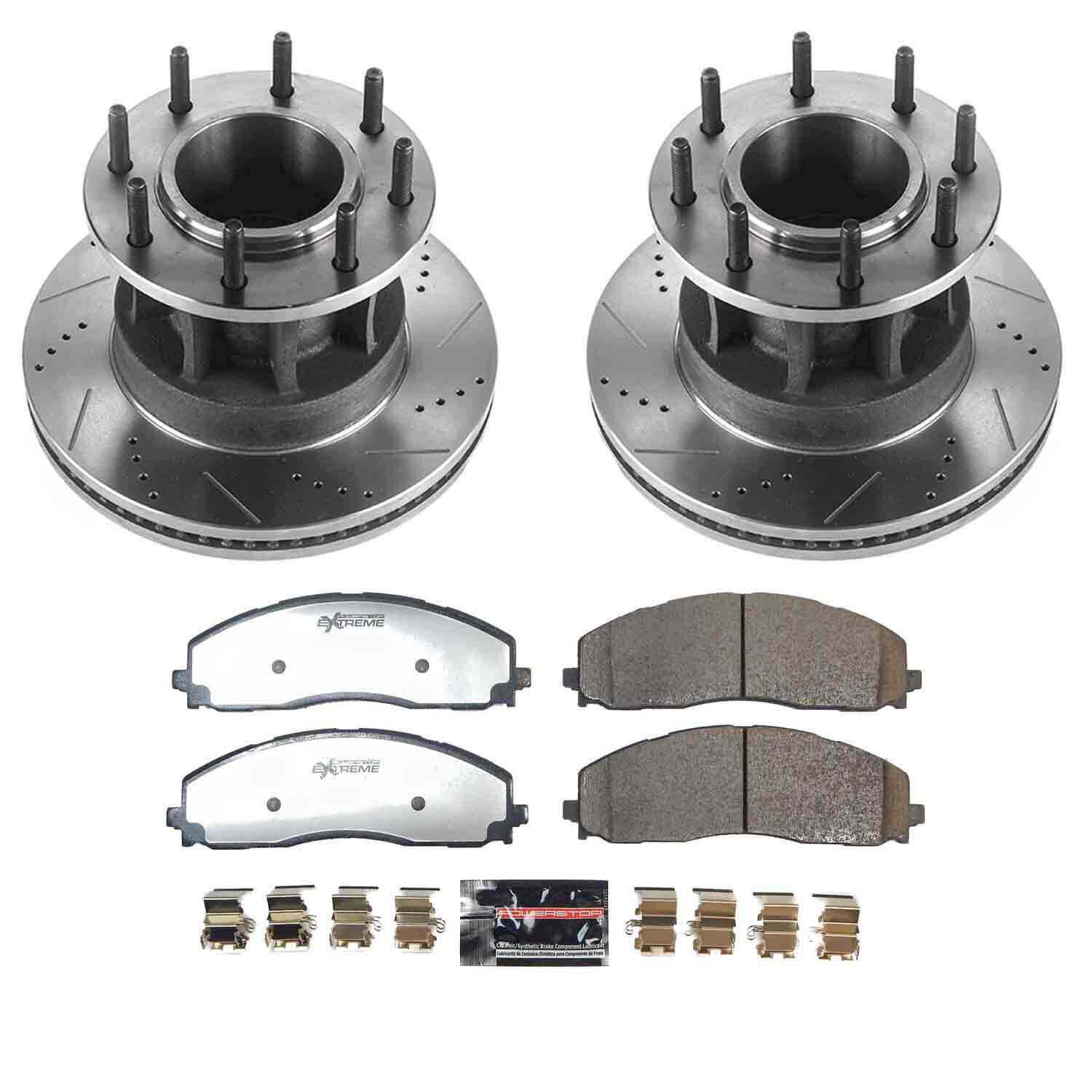 Power Stop K9176-36 Front Z36 Truck And Tow Pad And Rotor Kit for 2023-2024 Ford F-350 Super Duty Rear Wheel Drive product image