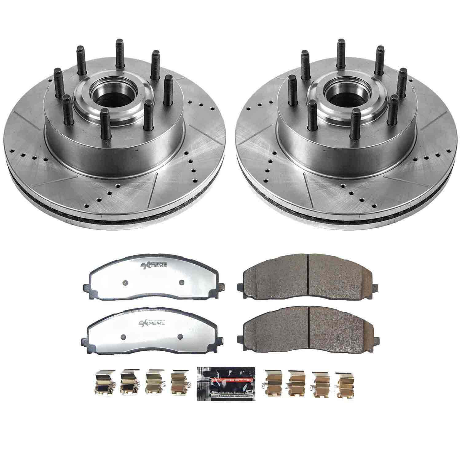 Power Stop K9177-36 Front Z36 Truck And Tow Pad And Rotor Kit for 2023-2024 Ford F-250 Super Duty Rear Wheel Drive product image