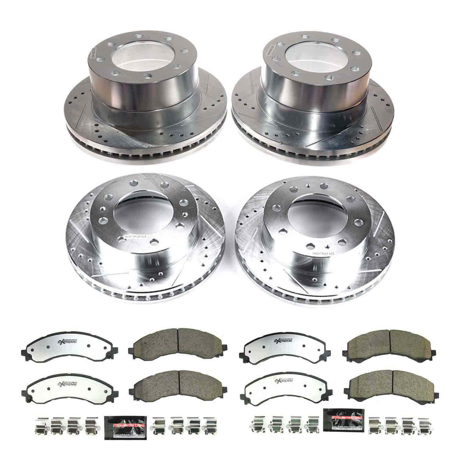 Power Stop K9190-36 Front And Rear Z36 Truck And Tow Pad And Rotor Kit for 2021-2023 Chevrolet Express 3500 product image