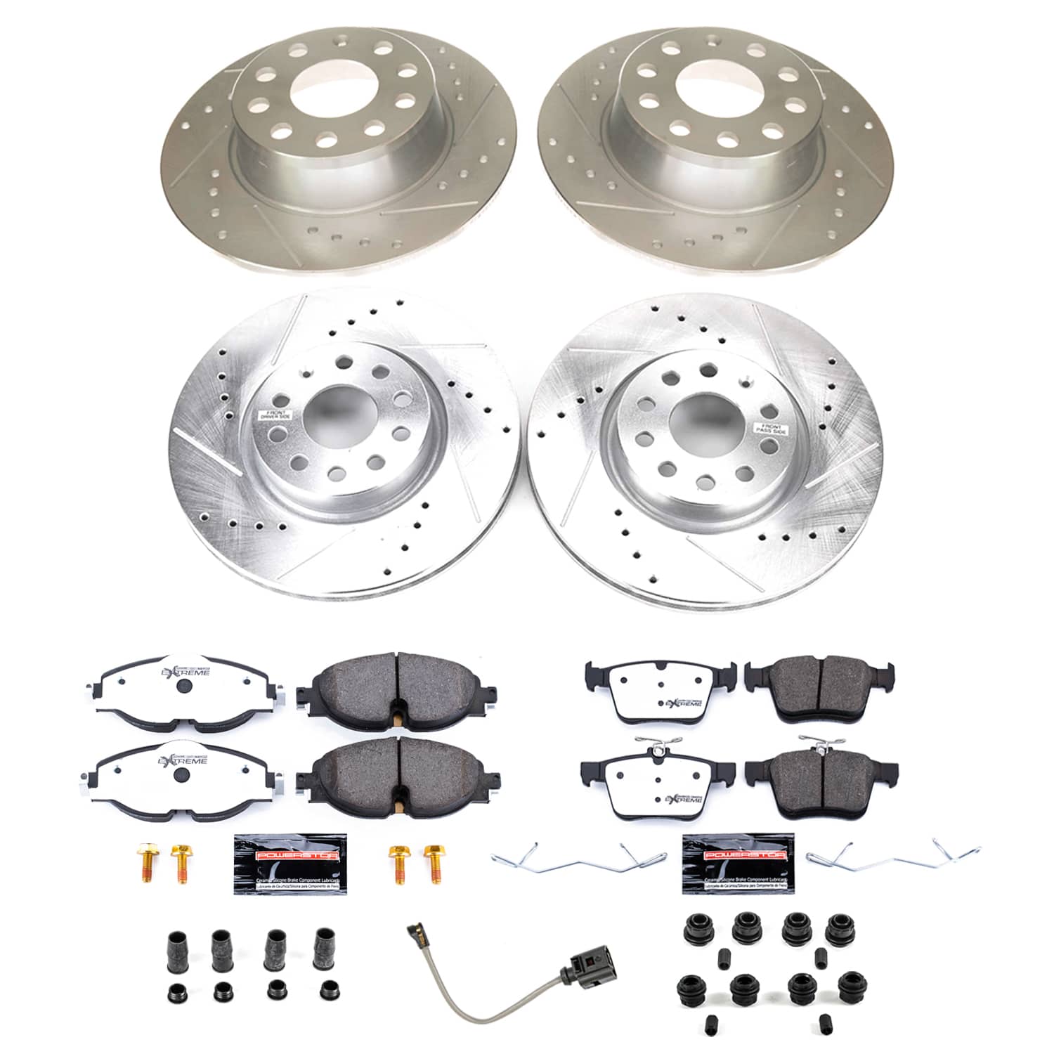 Power Stop K9193-26 - Front And Rear Z26 Street Warrior Pad And Rotor Kit vehicle fitment brake part