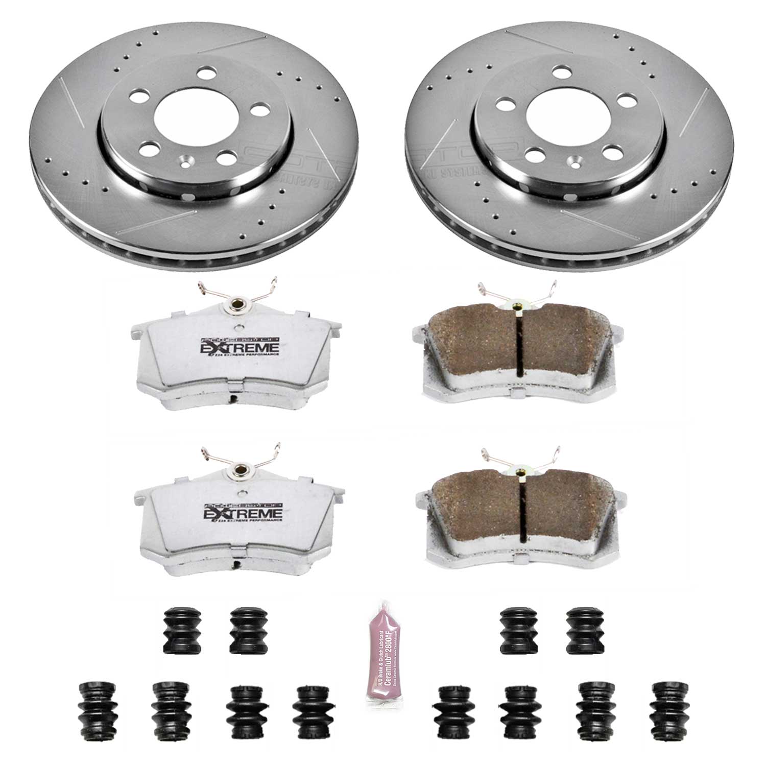 Power Stop K920-26 Z26 Extreme Street Warrior 1-Click Brake Kit (Rear) for 2000-2006 Audi Tt product image