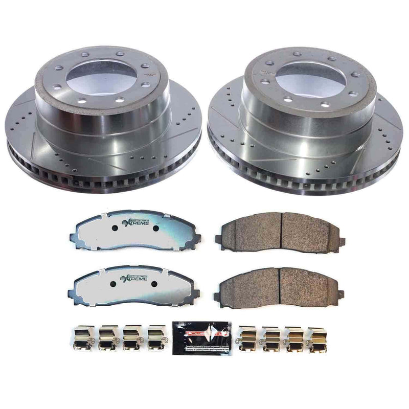 Power Stop K9212-36 Rear Z36 Truck And Tow Pad And Rotor Kit for 2023-2024 Ford F-250 Super Duty 4 Wheel Drive, Rear Wheel Drive product image