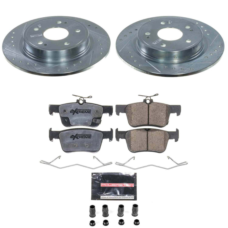 Power Stop K9218-26 Rear Z26 Extreme Street Warrior 1-Click Pad And Rotor Kit for 2023 Acura Integra - product image