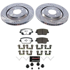 Power Stop K9222-26 Rear Z26 Extreme Street Warrior 1-Click Pad And Rotor Kit for 2019-2022 Hyundai Veloster N product image