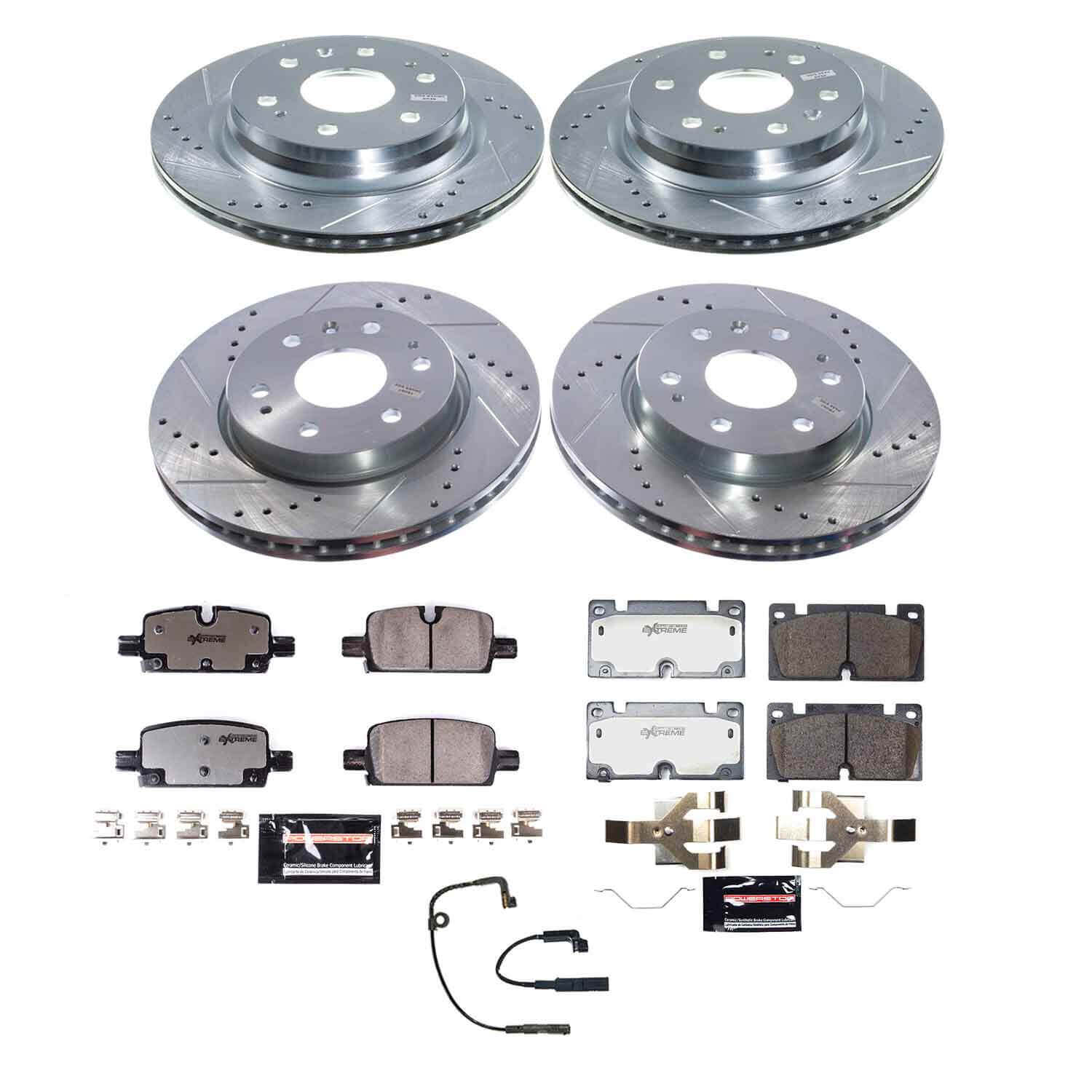 Power Stop K9223-36 Front And Rear Z36 Extreme Truck And Tow Pad And Rotor Kit for 2023-2024 Chevrolet Colorado product image
