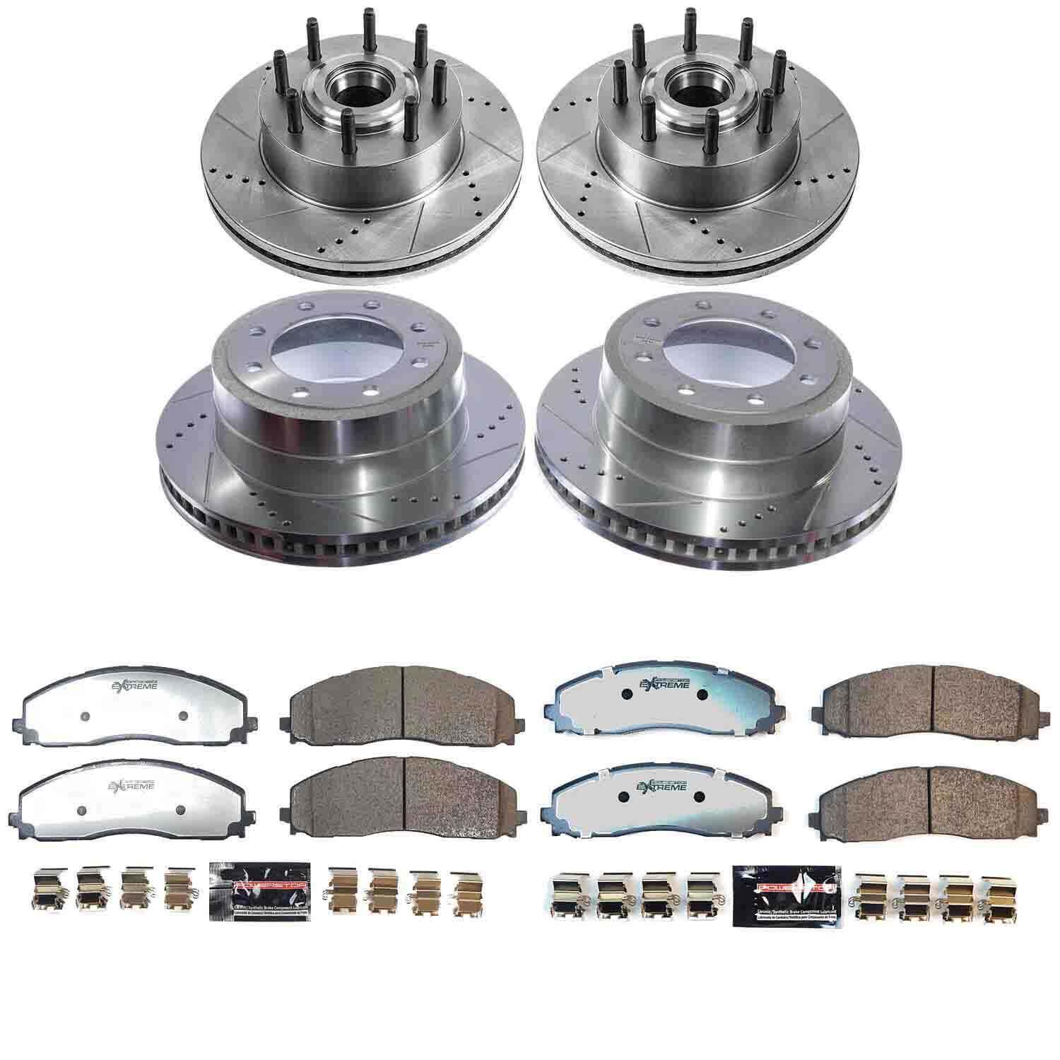 Power Stop K9226-36 Front And Rear Z36 Truck And Tow Pad And Rotor Kit for 2023-2024 Ford F-250 Super Duty Rear Wheel Drive product image