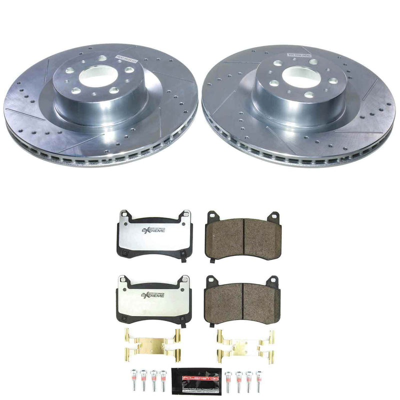 Power Stop K9253-26 Z26 Extreme Street Warrior 1-Click Pad And Rotor Kit for 2020-2024 Tesla Model Y Performance product image