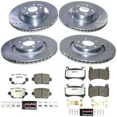 Power Stop K9255-26 Z26 Extreme Street Warrior 1-Click Pad And Rotor Kit for 2020-2024 Tesla Model Y Performance product image