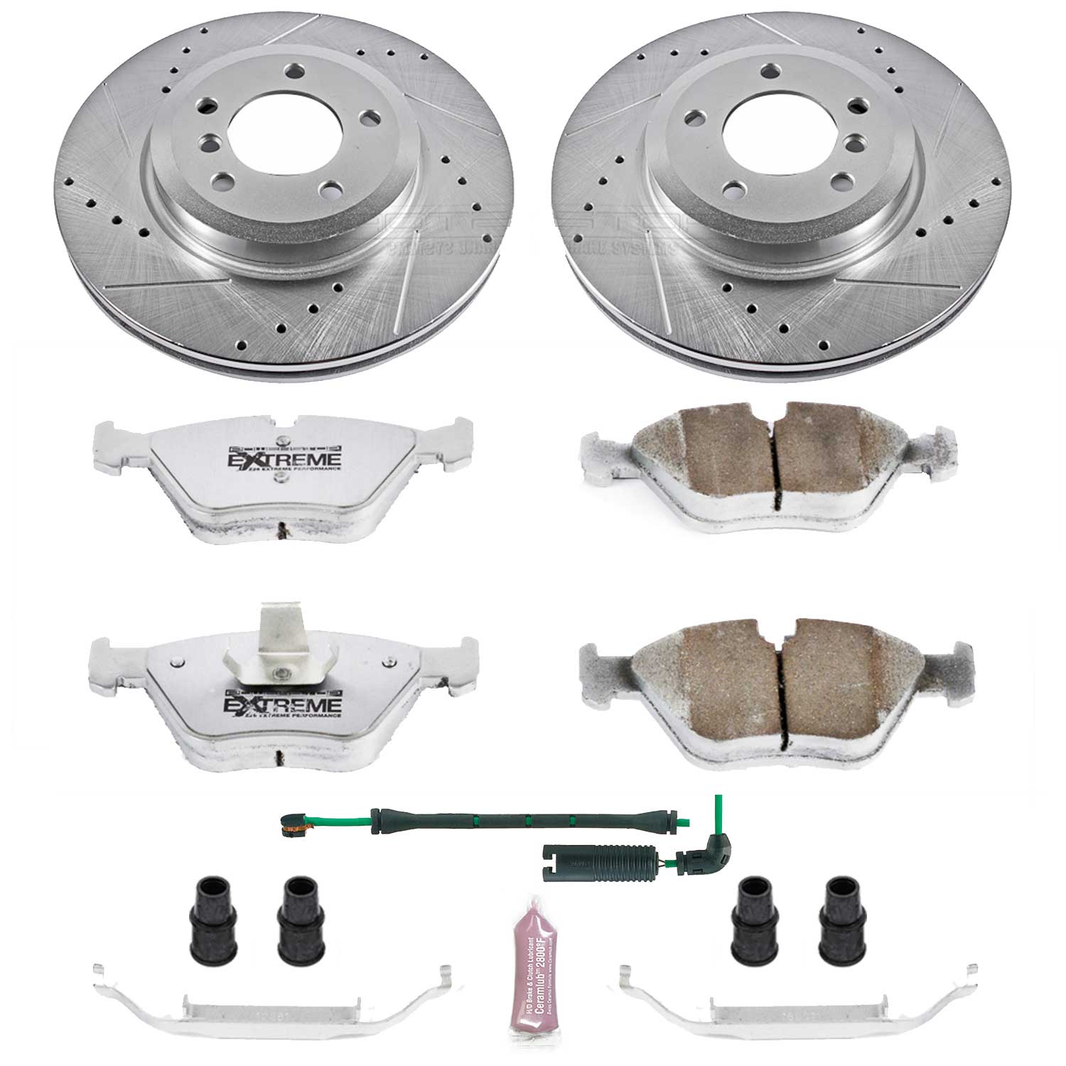 Power Stop K933-26 Z26 Extreme Street Warrior 1-Click Brake Kit (Front) for 2001-2006 BMW 330CI product image