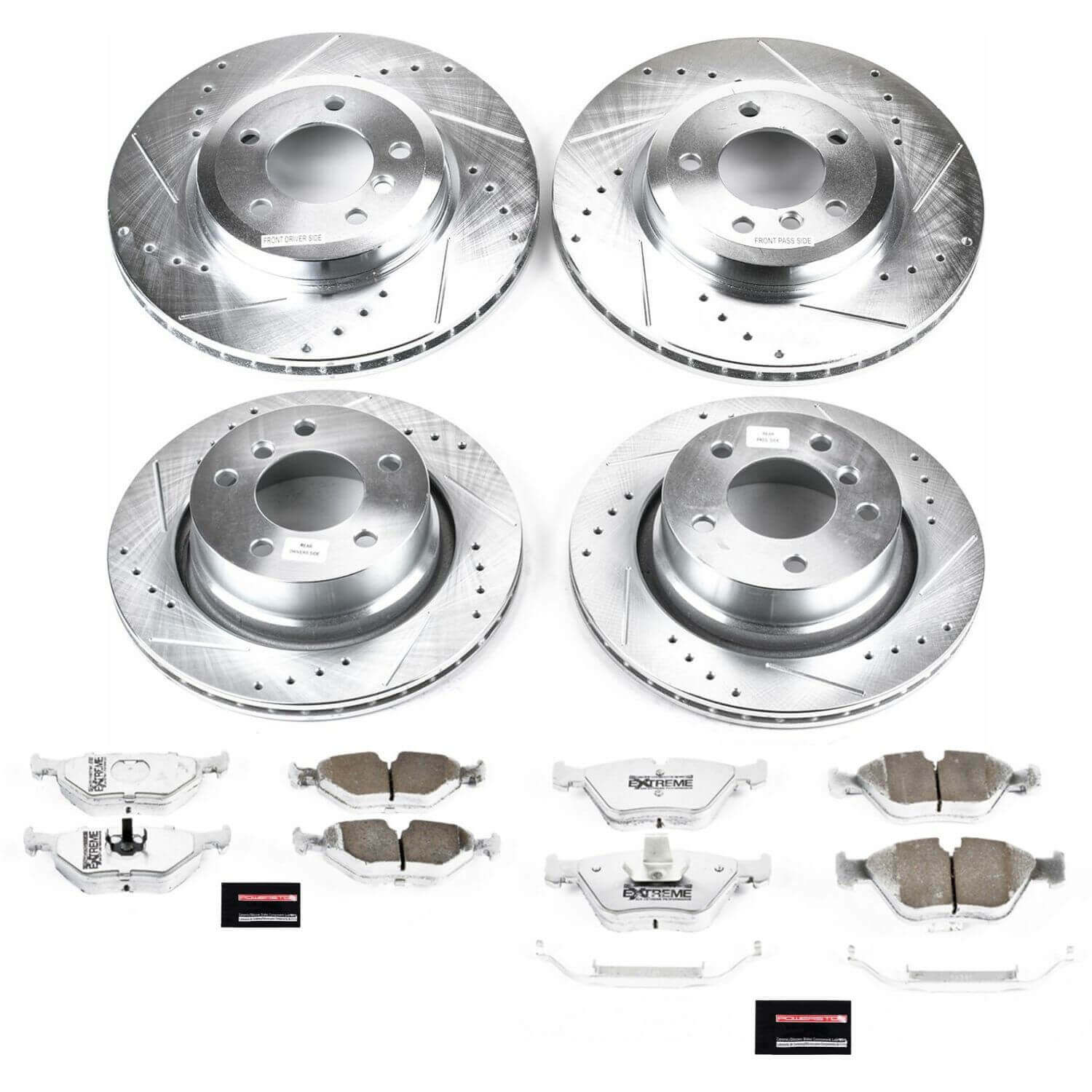 Power Stop K935-26 Z26 Extreme Street Warrior 1-Click Brake Kit (Front And Rear) for 2006-2008 BMW Z4 Coupe 3.0SI Roadster product image